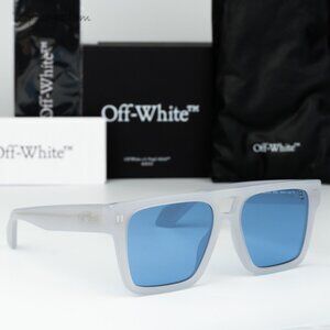 Off-White Women Sunglasses Grey Blue Square OERI133 SPRINGFIELD 0945 BRAND NEW